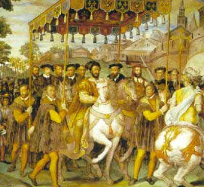 Charles V et Franois 1er lors du trait de Nice